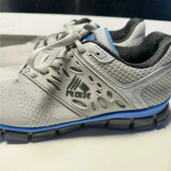 RBX live life active men’s running gym shoes size 10W| color: gray/blue - Picture 2 of 6